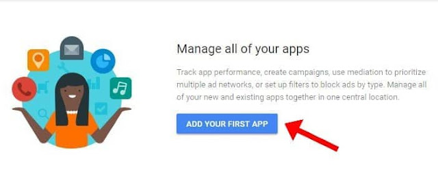 Add Your First App on Admob