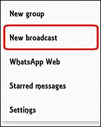 New broadcast विकल्प चुने New broadcast विकल्प चुने