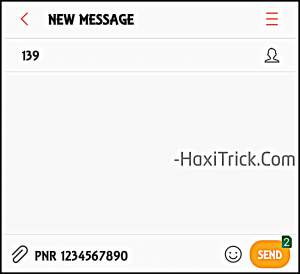Check PNR Status By SMS In Hindi