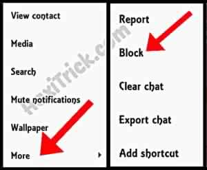 Whatsapp Blocking Option