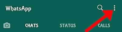 Whatsapp Setting Option Click On 3 Dots