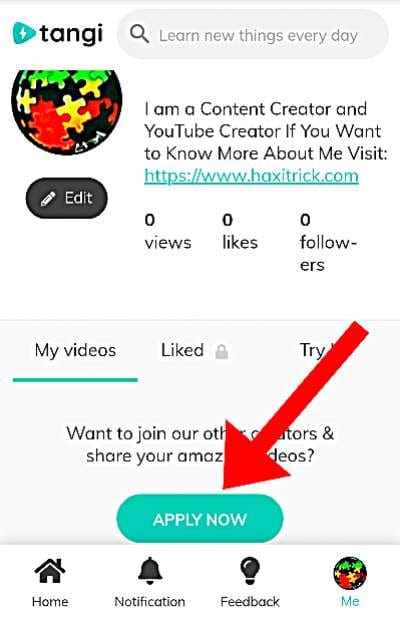 Google Tangi App Apply For Creator