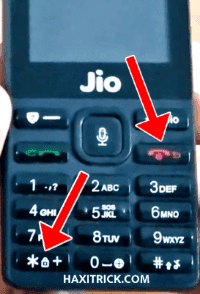 jio phone recovery mode Keys Button