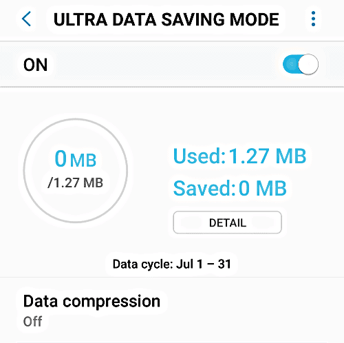 Ultra Data Saving Mode