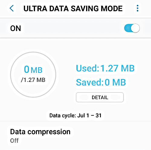 Ultra Data Saving Mode