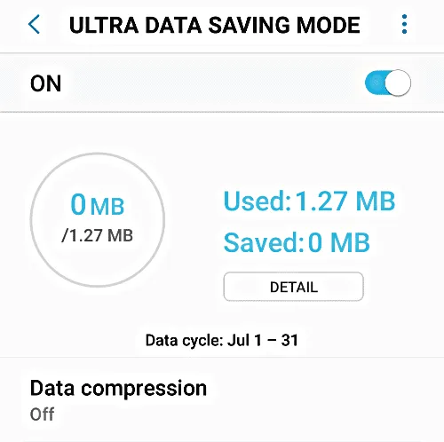 Ultra Data Saving Mode Ultra Data Saving Mode