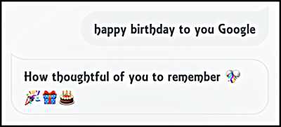 Happy Birthday To You Google