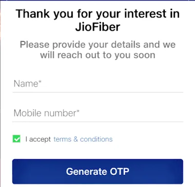 Online Registration For JioFiber Broadband Online Registration For JioFiber Broadband