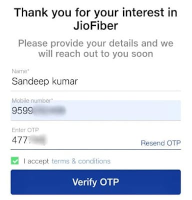 Verify OTP for Registration