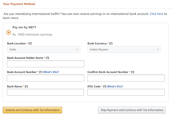 Amazon Affiliate Minimum Payout