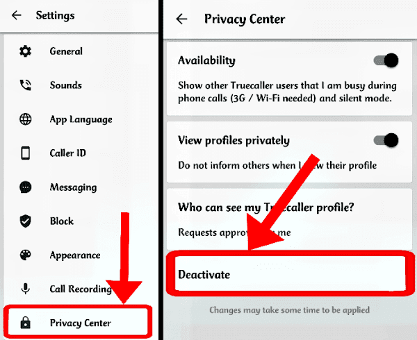 Truecaller Account Deactivate Kare