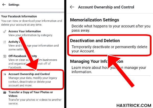 Fb Account Delete or Deactivation