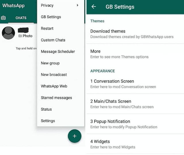 GB Whatsapp Settings