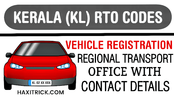 Kerala (KL) Vehicle Registration Numbers List