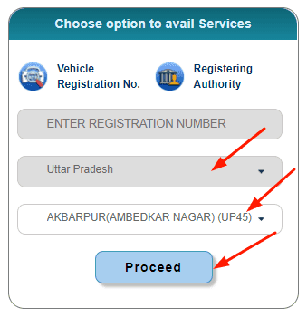 Select State and RTO office