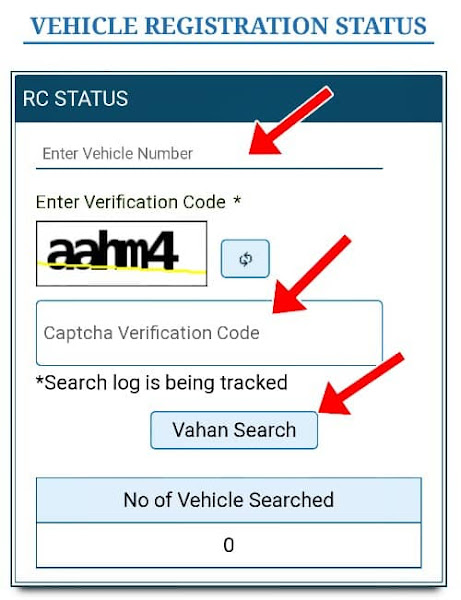 Check Vehicle Regitrtion Status