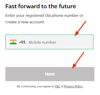 Ola E-Scooter Registration