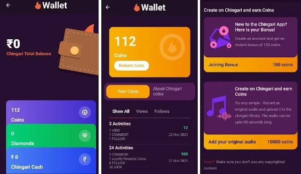Chingari App se paise kaise kamaye