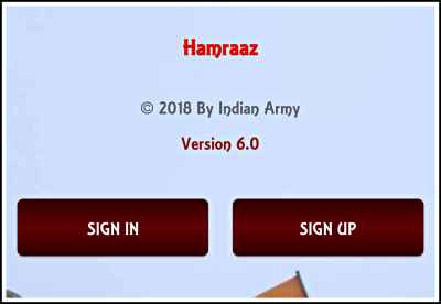 Humraaz Army App Sign Up