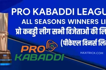 Pro Kabaddi Winners List