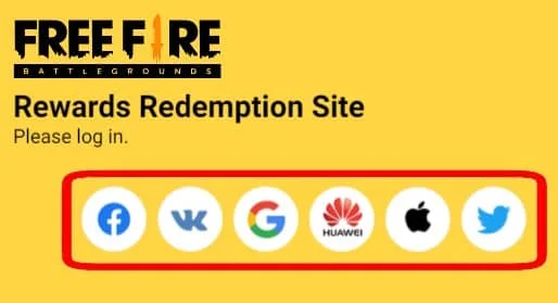 Free Fire Rewards Redemption Site