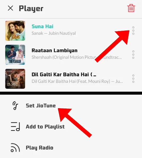 Set Hello Tune Using JioSaavn App