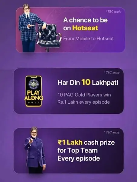 KBC Play Along 2024 Prizes List