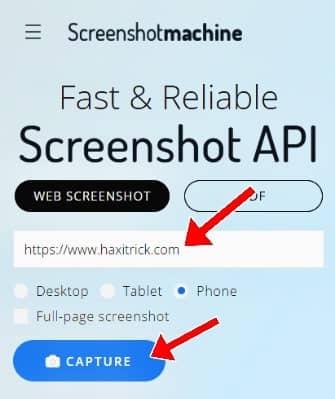 Screenshot Capture Website