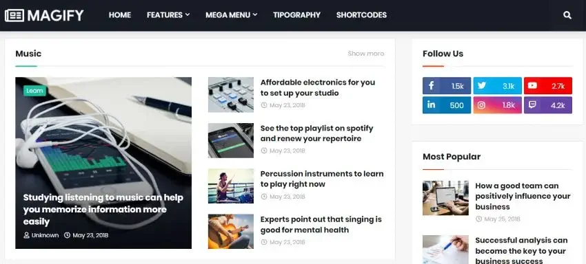 Magify Responsive News & Magazine