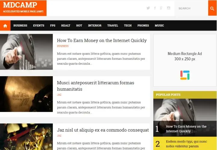 mdchamp blogger template download