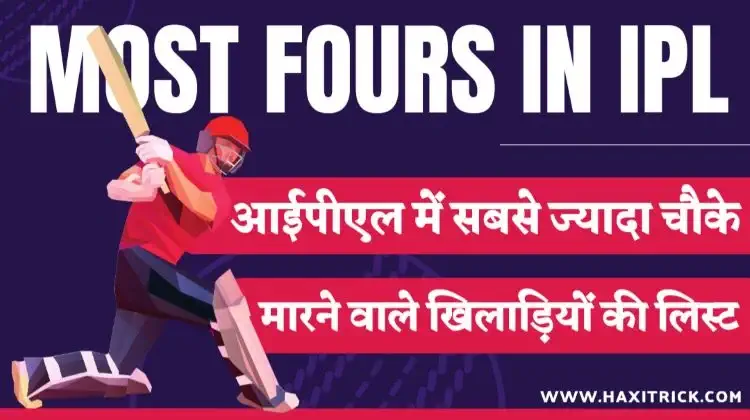 IPL me sabse jyada four