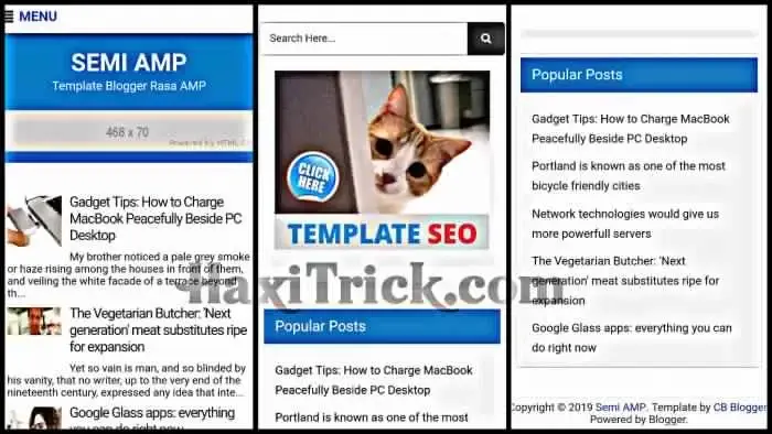 Semiamp SEO Friendly Blogger Template