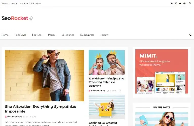 SEO Rocket AdSense Ready Blogger Theme