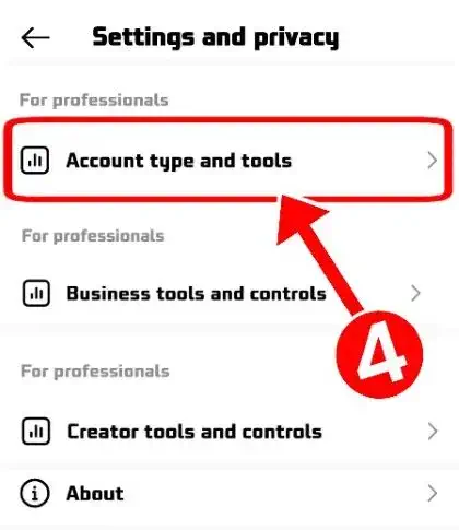 Account Tool or Business & Creator Controls