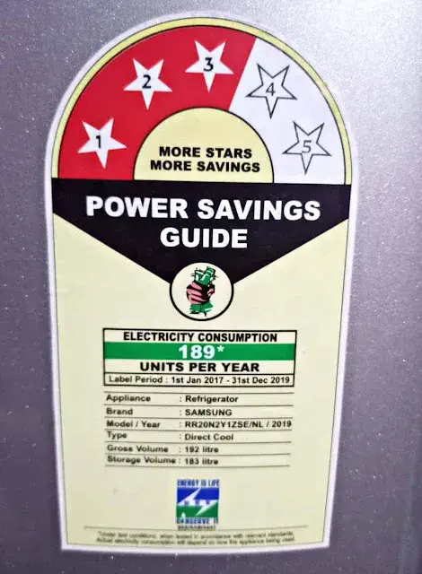 BEE Energy Saving Rating Stars