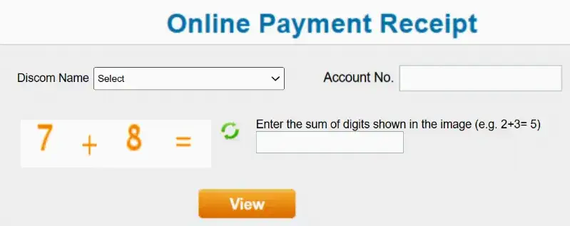 Online Bill Payment Receipt