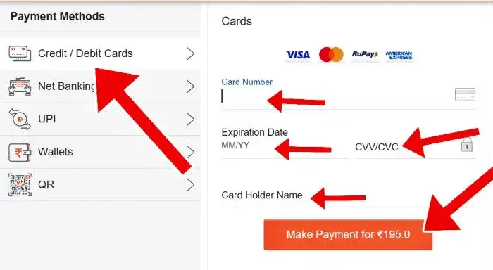 Payment Methods to Pay your Bill