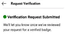 Verification Request Submitted