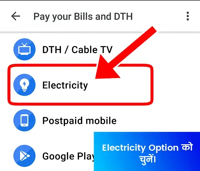 Electricity Bill Option