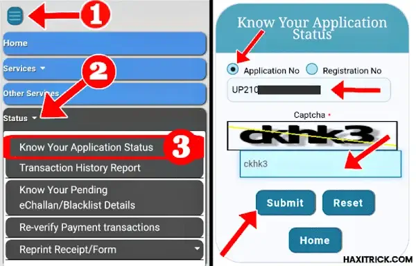 Know Your RC Application Status
