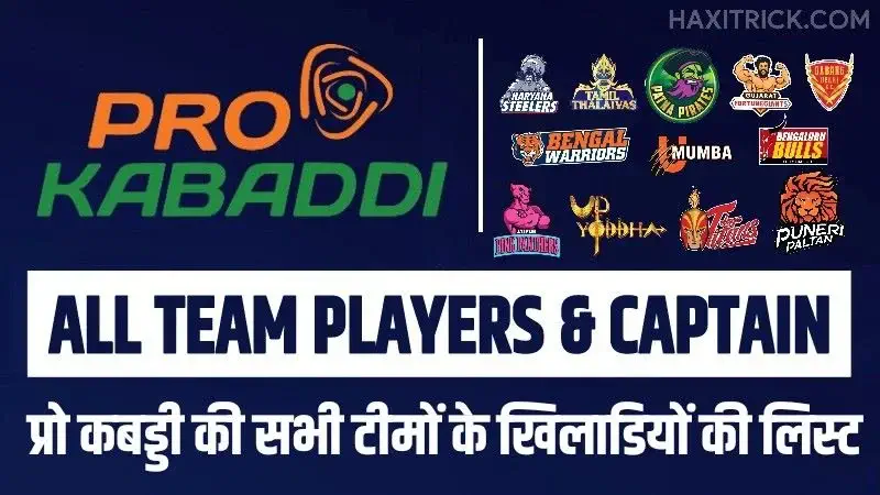 Pro Kabaddi League 2024 All Team Players List