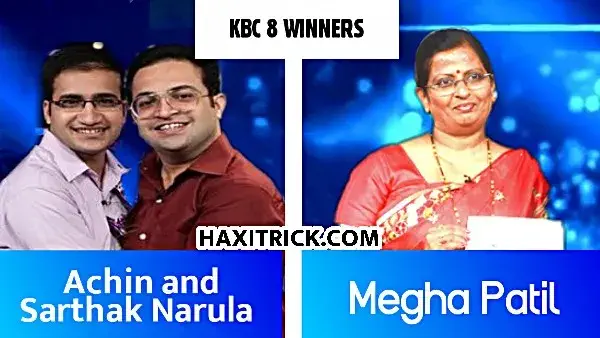 KBC Season 8 Winner Achin & Sarthak Narula And Megha Patil