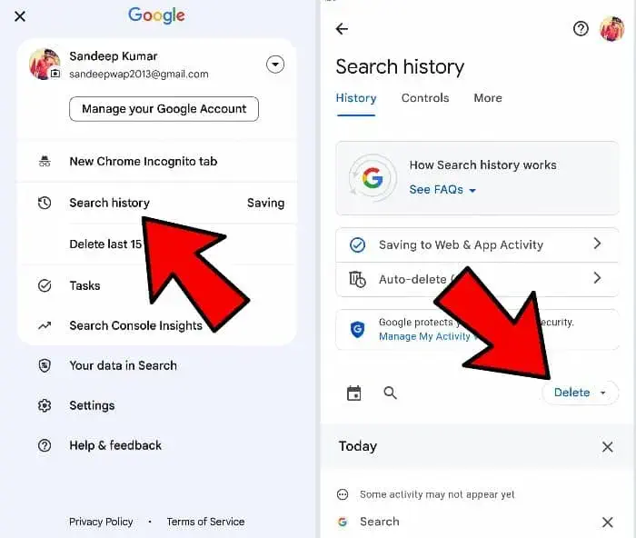 Google Search History Delete Kaise Kare