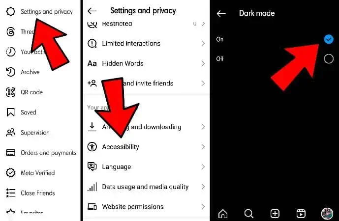 Instagram Me Dark Mode Enable Kaise Kare