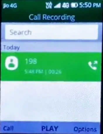 Saved Call Recordings सुने