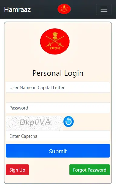 Hamraaz Personal Login 2025