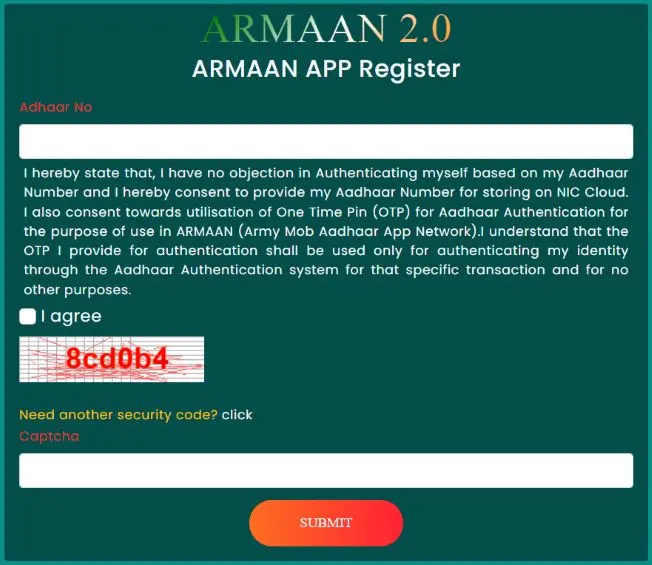 Armaan 2.0 App Register 2025