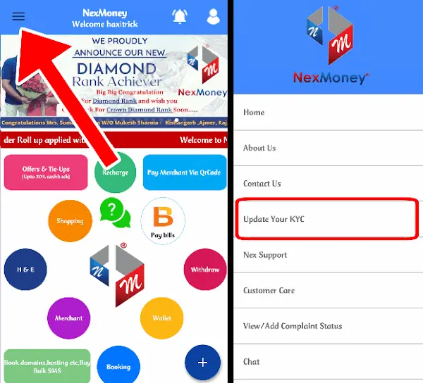 Update KYC In Nexmoney