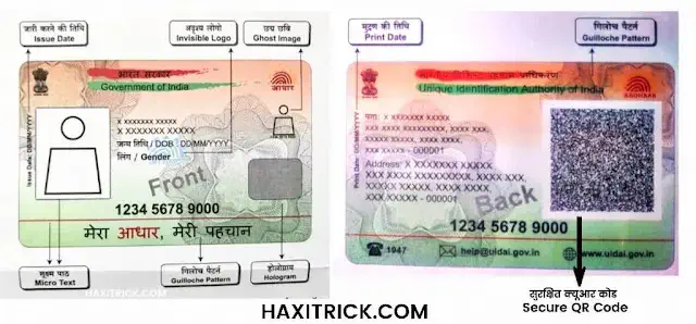 PVC Aadhaar Features Photo