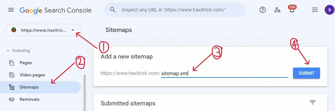 Submit Sitemap to Google Search Console